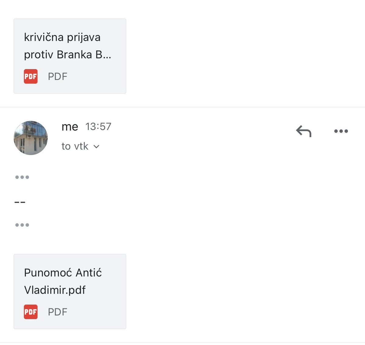 adv_terzic's tweet image. Da znaš @BoraKonj da me je angažovao Vladimir Antić iz Pančeva, pa smo pokrenuli neke postupke…👇