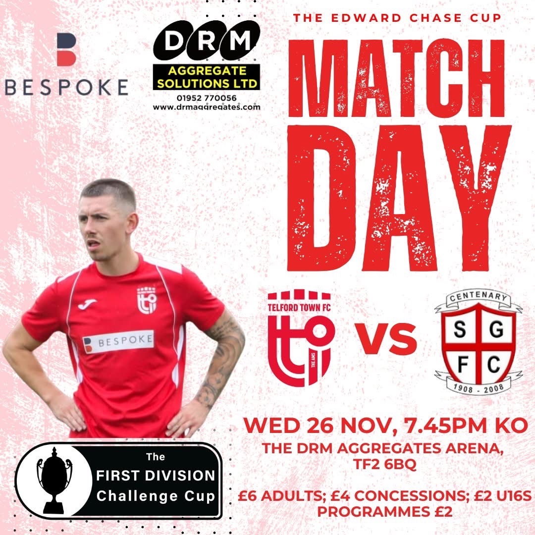 TelfordTownFC's tweet image. 🚨 IIITTTSSSS MATCHDAY 🚨

We’re back under the lights TONIGHT as Telford Town FC welcome Stockport Georgians to the DRM Aggregates Arena for a cup showdown. Expect a high-energy clash full of grit, goals, and determination.

📅 Wednesday 26th November
⏰ Kick-Off: 7:45PM
🏟 DRM…