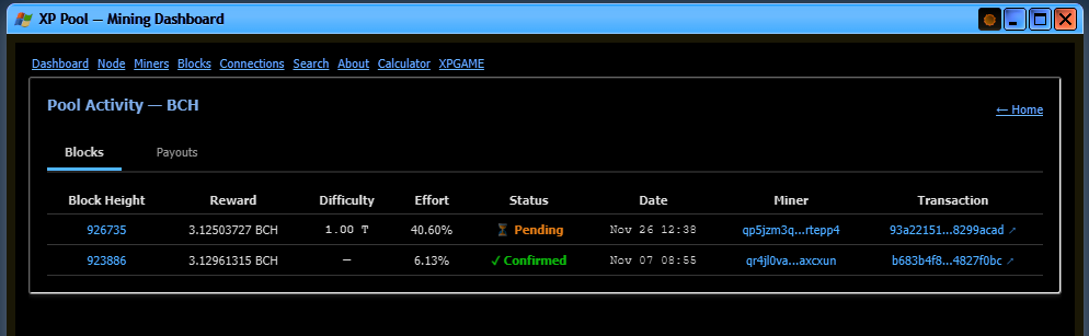 Fresh BCH block just hit on <a href="/XPP00L/">XPpool</a>!

3.125 BCH on the line. Our last confirmed BCH win was Block 

#923886 on Nov 7 — steady proof that XPPool delivers.

No KYC. No friction. Just mining.
Jump in: xppool.in

#BCH #BitcoinCash #CryptoMining #SoloMining #XPPool