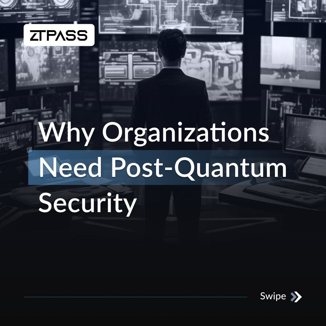 ZTPass's tweet image. Why Organizations Need Post-Quantum Security?

Quantum computing is moving faster - and it threatens today’s encryption.

Swipe to see why PQC is essential for modern security. ztpass.com

#PostQuantumSecurity #PQC #CyberSecurity #ZeroTrust #QuantumComputing
