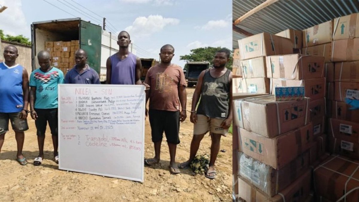 ClearpathTV's tweet image. BREAKING: NDLEA recovers N6.7 billion tramadol and codeine stockpile in Lagos state sting operation.

#NDLEA
#tramadol 
#codeine 
#news 
#Lagos 
#Nigeria