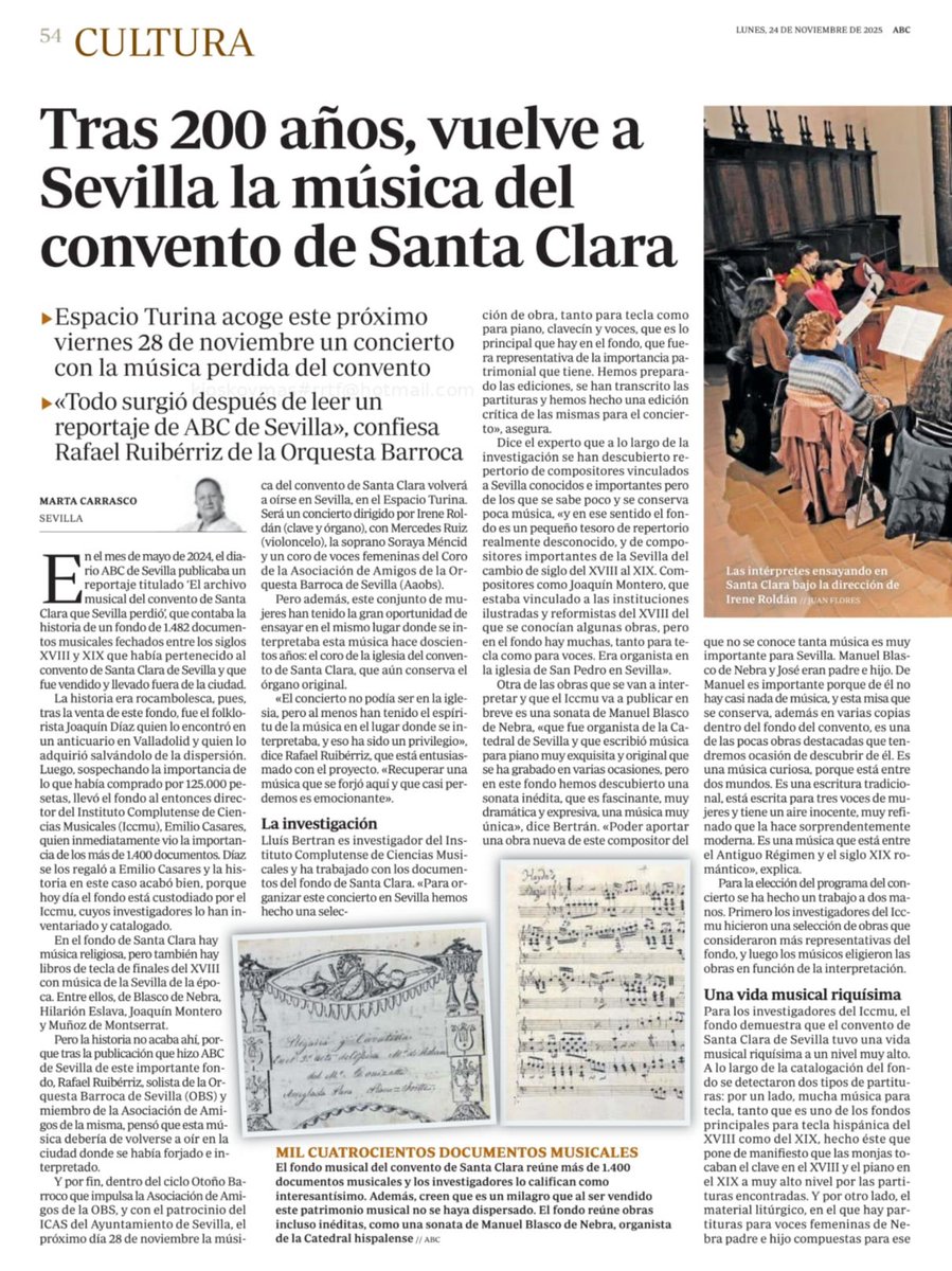 ICCMU's tweet image. Un fondo musical adquirido por Joaquín Díaz, que donó al ICCMU y que Cristina Bordas catalogó con alumnos de @MusicologiaUCM, depositado en la Biblioteca Histórica de @unicomplutense, donde se investiga y recupera parte de las obras en ediciones modernas para que suenen de nuevo