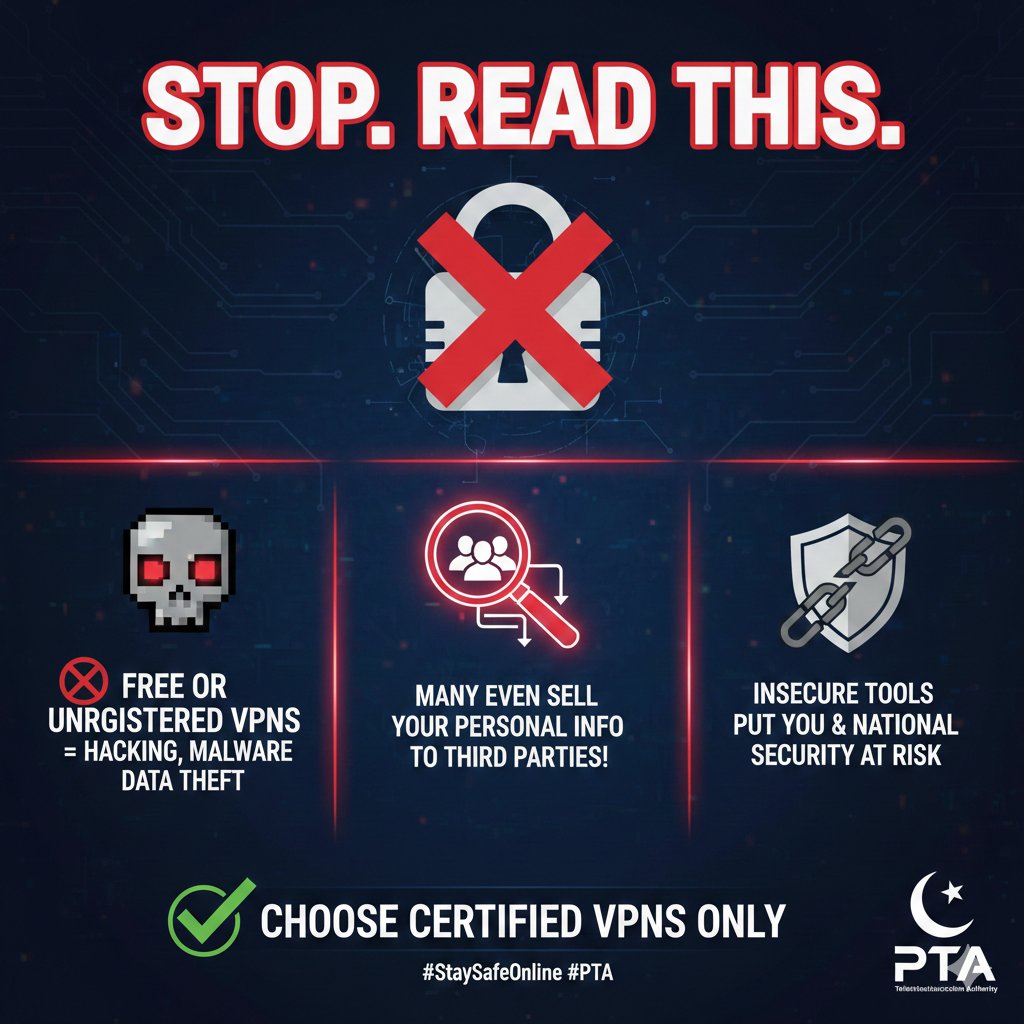 ForcesHub's tweet image. 🚫 Free or unregistered VPNs = hacking, malware, data theft.
Many even sell your personal info to third parties! Using insecure tools puts both you and national security at risk. Choose certified VPNs only. #StaySafeOnline #PTA #เขมจิราต้องรอดseries