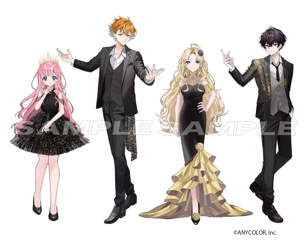 sosaku_25's tweet image. にじさんじ　#ミュージカル組　Happy Anniversary Happy Musicalグッズのイラストを担当させていただきました！
2周年おめでとうございます💕