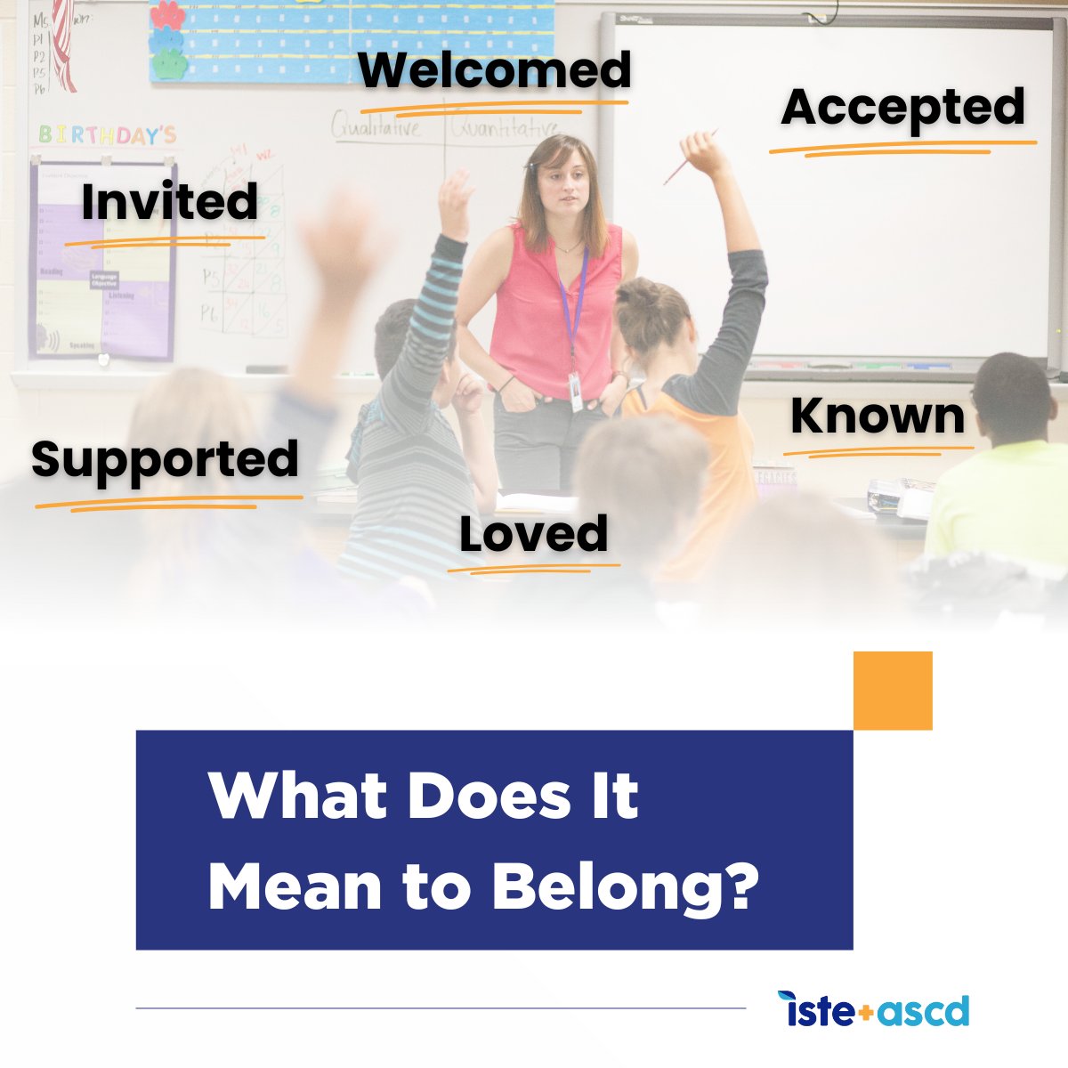 ASCD's tweet image. Belonging matters. Students and staff share powerful insights on what it feels like to be seen, respected, and supported. Explore how small shifts can help build stronger connections across your school community. hubs.li/Q03VTNLz0
#SEL #SchoolCulture #ConnectedLearning