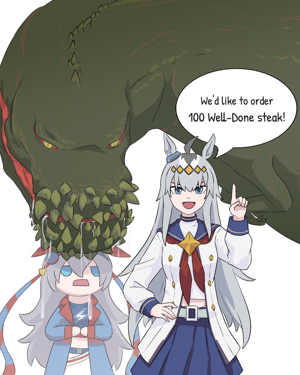 ruu_wk's tweet image. Oguri and devil jho would be best friend

#umamusume #MonsterHunter