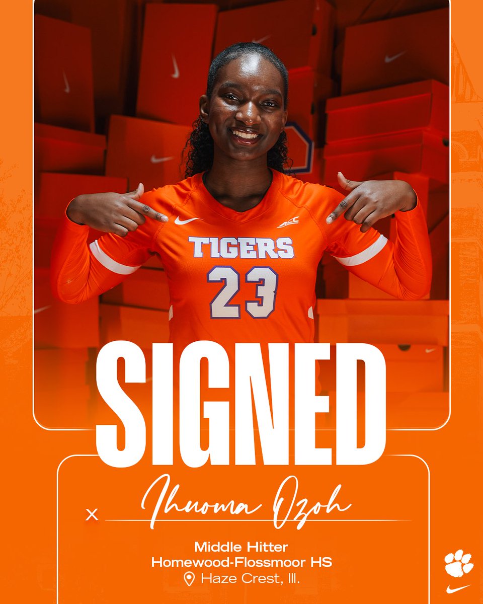 ClemsonVB's tweet image. ✍️ 𝓢𝓲𝓰𝓷𝓮𝓭.

Welcome our newest middle, Ihouma‼️

#OwnToday