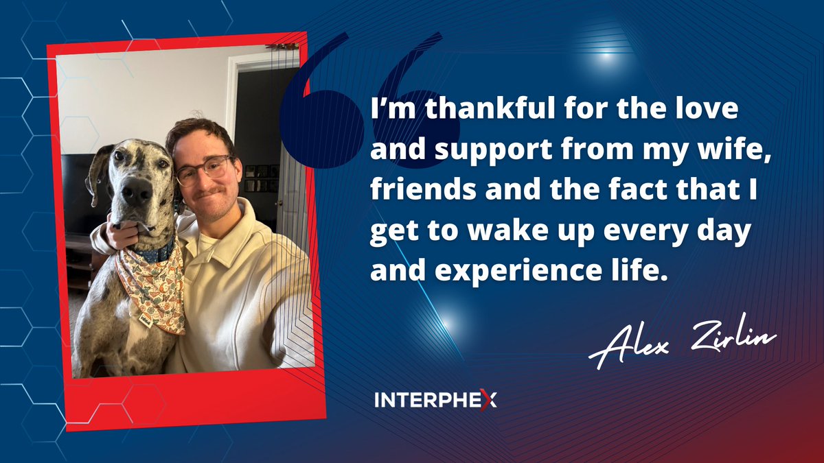 INTERPHEX's tweet image. Thankful for our community, inspired by our team. 🍁 

Here’s a look at what’s bringing gratitude to the faces behind INTERPHEX.
