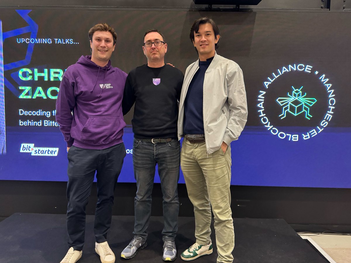 StandWCrypto_UK's tweet image. Manchester’s Web3 community is one of the most energetic in the UK, and every trip North is a reminder that the city truly Stands With Crypto.

It was great to catch up with SwC ambassador and @Mancweb3 founder @awaygray, alongside UK &amp;amp; Western Europe Country Lead of @Base,…