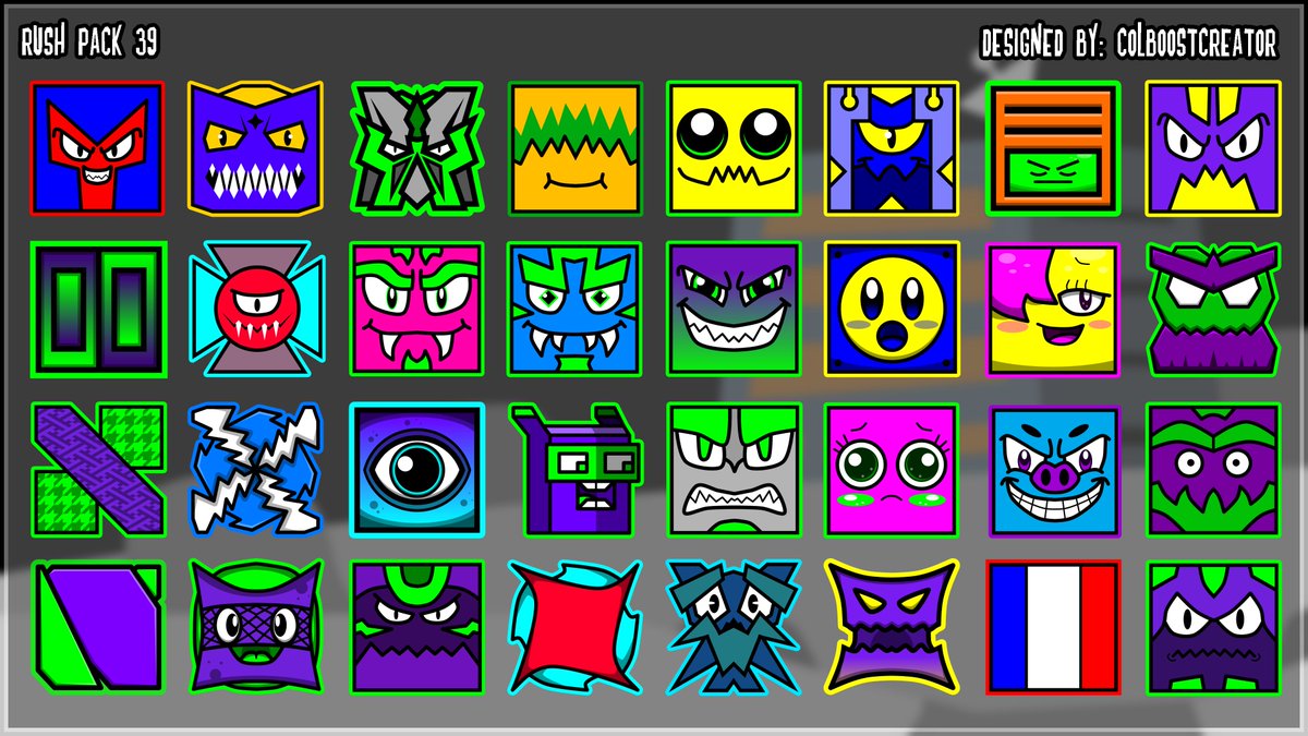 colboostcreator's tweet image. RUSH PACK 39
#images #GeometryDash #rushpacks #rushpack #cubes #arts