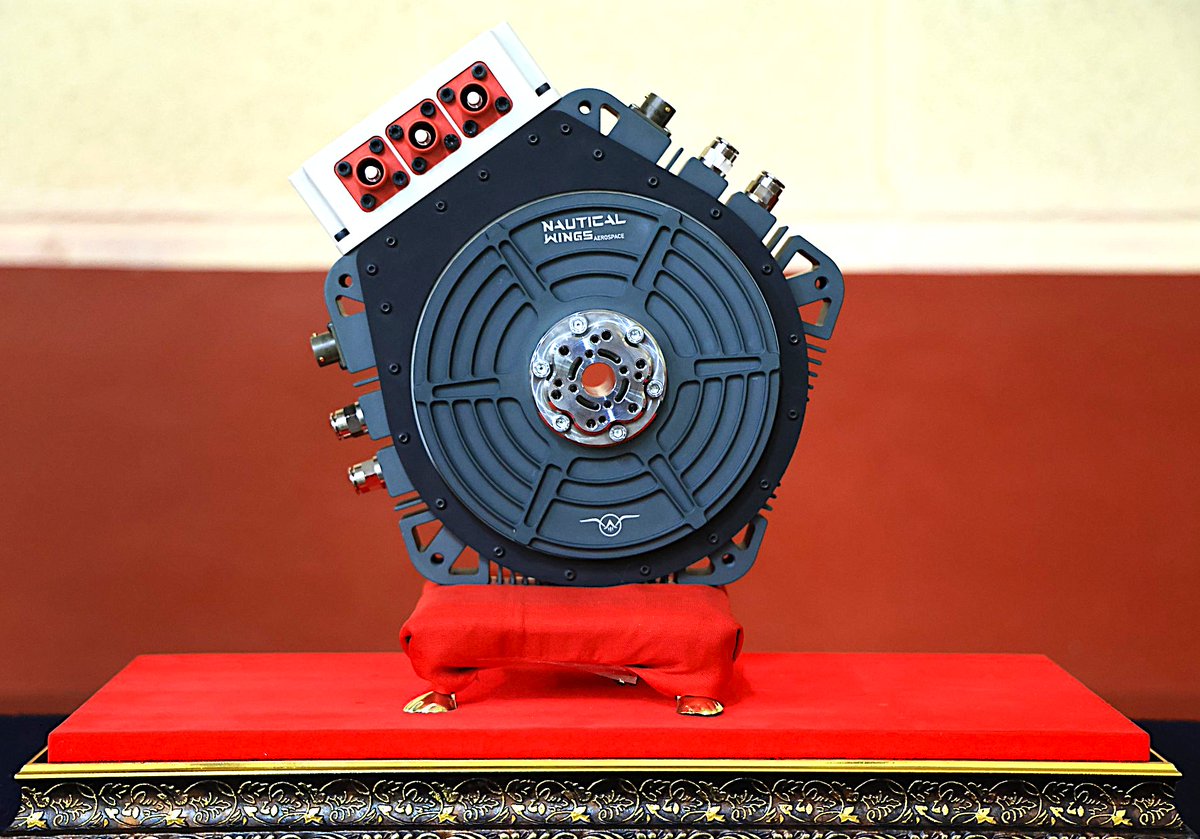 letsflyelectric's tweet photo. In the heart of every electric powertrain… beauty matters too 😉💫

After five years of relentless engineering, here it is — NW DR-0000 : The Heart of Electric Powertrains.
Proudly Built in BHARAT 🇮🇳
@Nautical_Wings  

#WeareNW
#Flyelectric