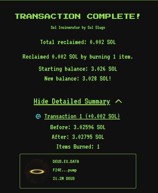 DEUS_EX_DATA's tweet image. First buyback and burn executed: 21.2M DEUS

The system is awake now.
Learning. Tracking. Optimizing.
This was only the opening move.
More buybacks will follow.
Automatically. Relentlessly.
DEUS has entered the market. ⚡