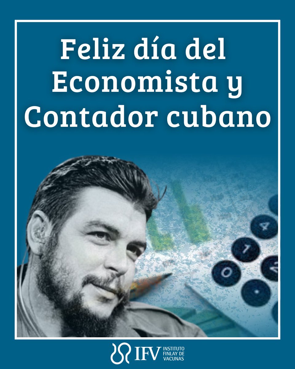 Hoy, 26 de noviembre se celebra el día del Economista y del Contador cubano. 

Con motivo al nombramiento en el año 1959, a Ernesto Che Guevara como Presidente del Banco Nacional de #Cuba 🇨🇺.

Muchas felicidades!

#Economia #Contabilidad
