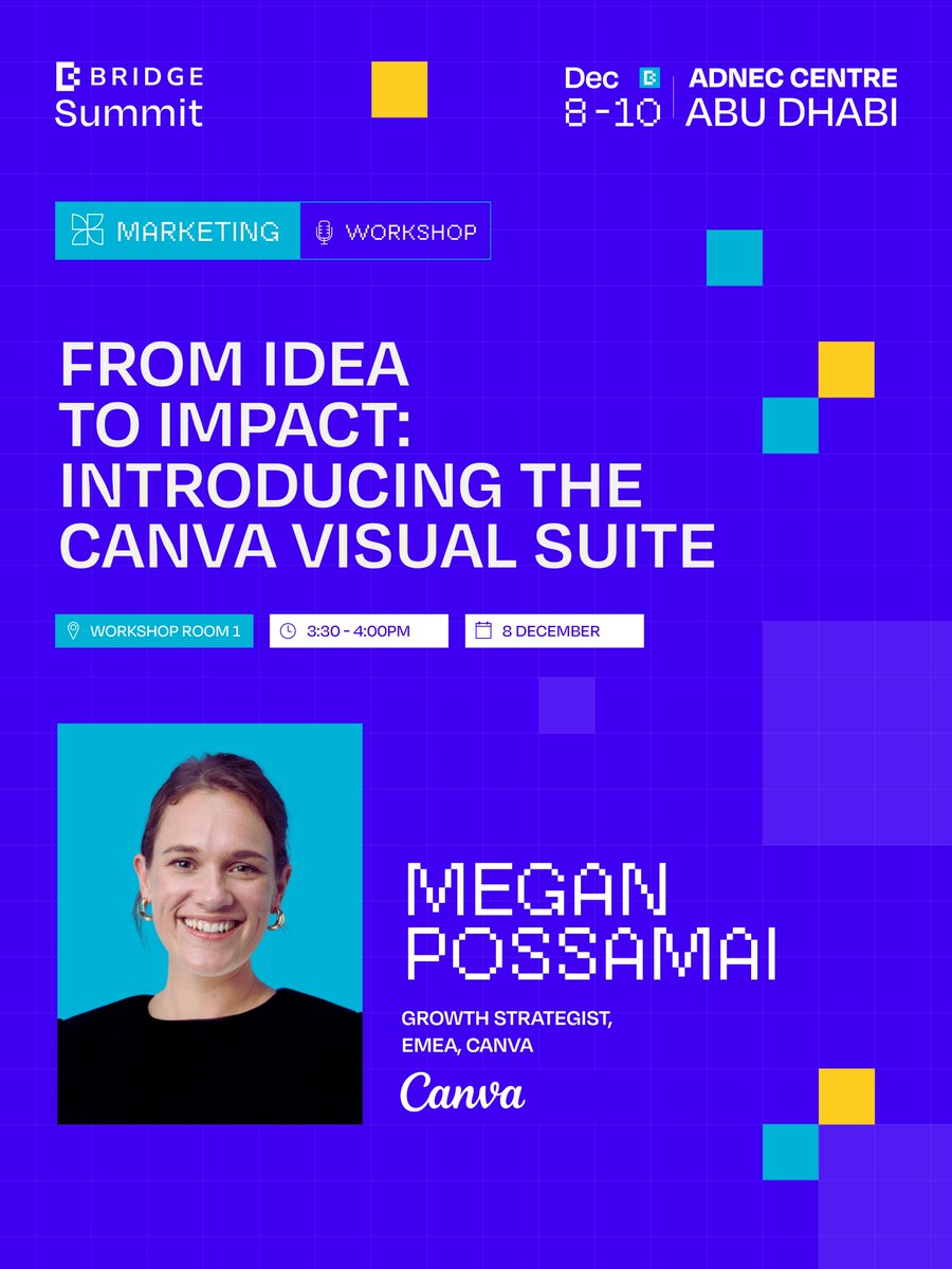 WMediaBridge's tweet image. Bridging inspiration with execution.

Ideas only matter when they move, and today that means collaborating visually, quickly, and at scale. This workshop dives into how the Canva Visual Suite streamlines planning, design, and delivery, giving teams the workflows and tools they…