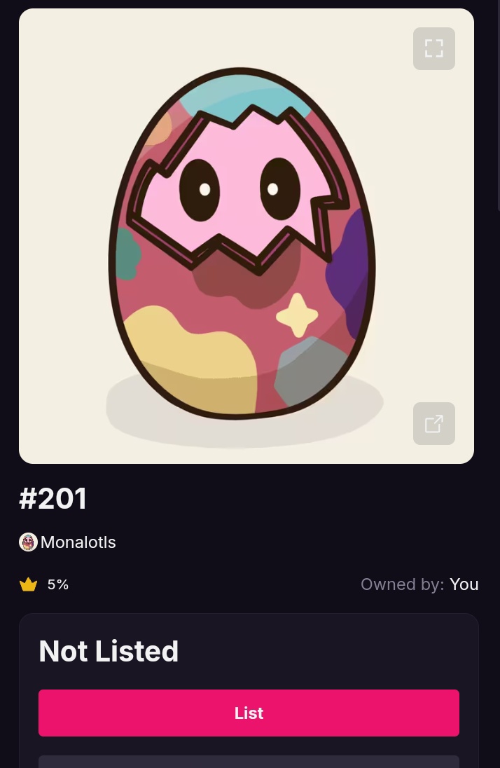 Magnitodev's tweet image. Successfully acquired a @Monalotls nft , flex yours too if you&apos;ve minted