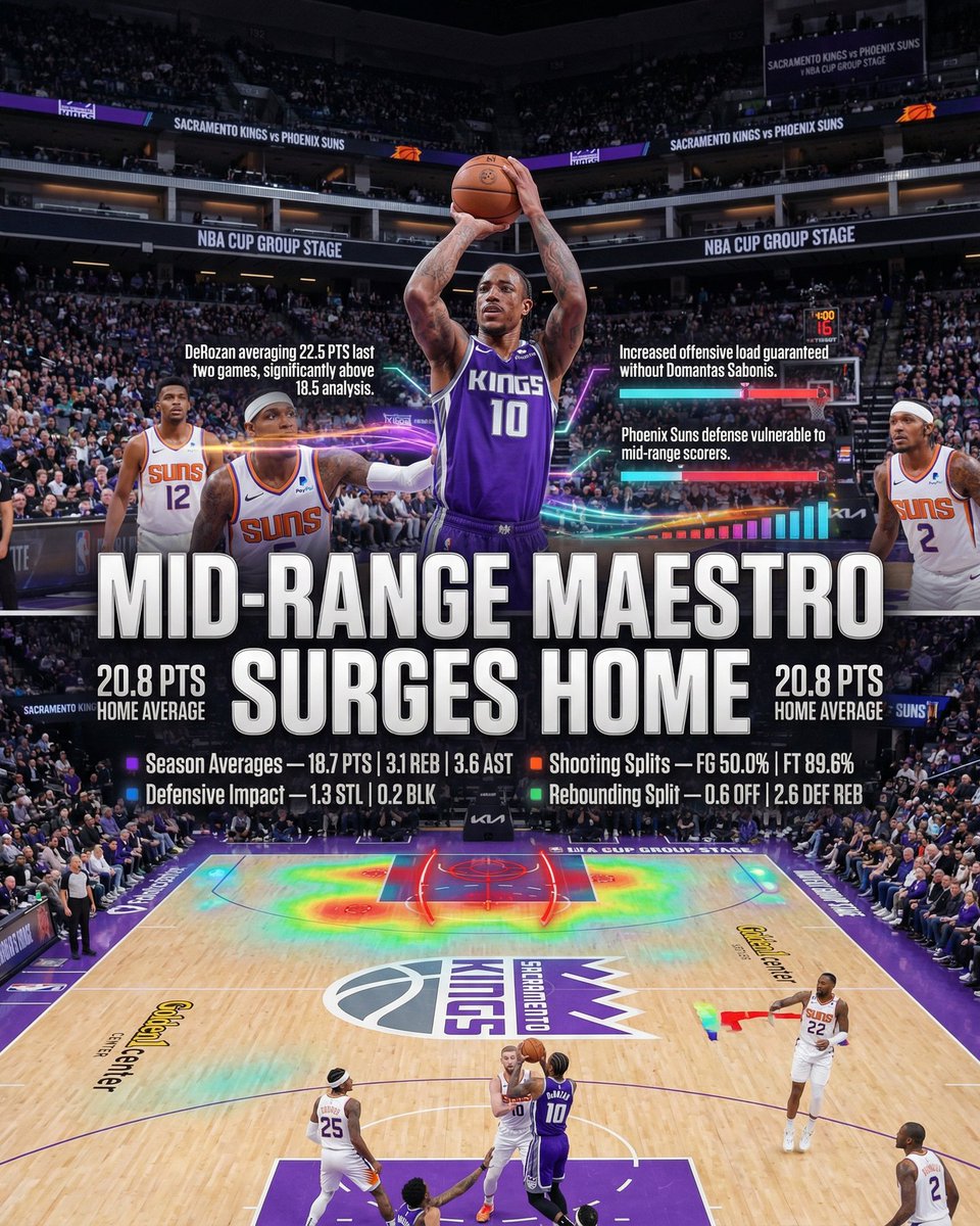 deepchampai's tweet image. 🏀 DeMar DeRozan NBA Spotlight
DeMar DeRozan is putting on a show for NBA against Phoenix Suns.
With Memphis battling a severe injury crisis, Jaylen Wells steps into a massive offensive void, poised to elevate his scoring beyond…
Full s…
#NBA #DeepChampAI #DeMarDeRozan #SAC…