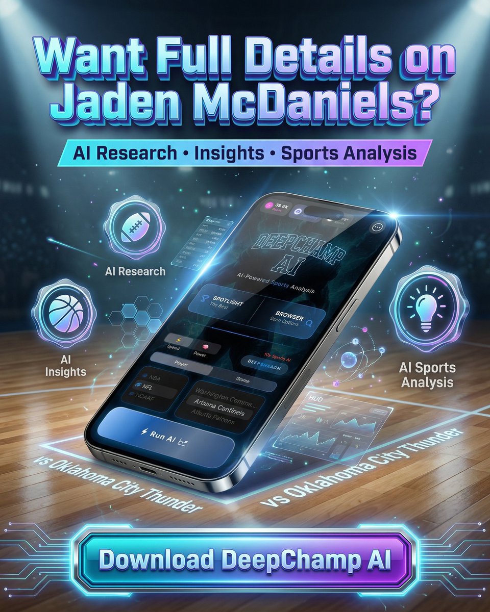 deepchampai's tweet image. 🏀 Jaden McDaniels NBA Spotlight
Jaden McDaniels is putting on a show for NBA against Oklahoma City Thunder.
With Memphis battling a severe injury crisis, Jaylen Wells steps into a massive offensive void, poised to elevate his scoring…
#NBA #DeepChampAI #JadenMcDaniels #MIN #OKC