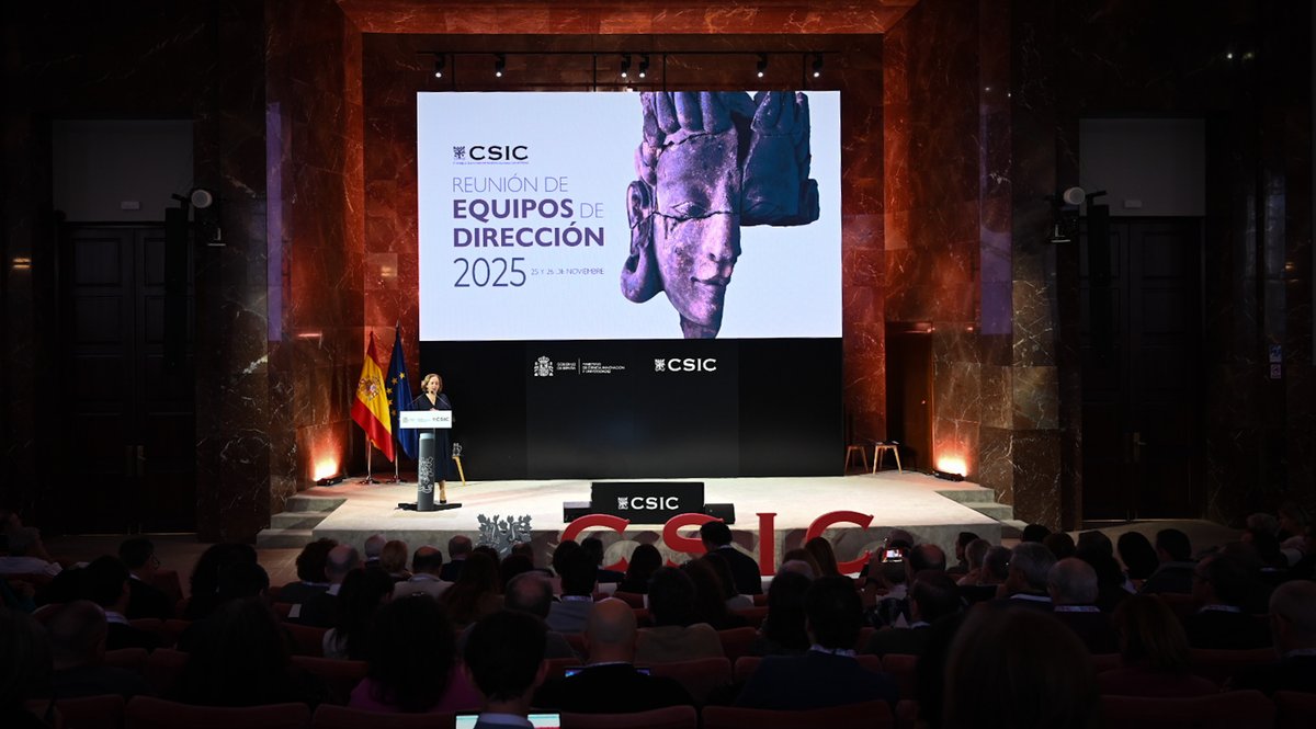 CSICasturias's tweet image. La delegada y las direcciones de los centros e institutos del CSIC en Asturias asistieron en Madrid a la reunión de equipos directivos del CSIC.
Objetivo:reforzar su estrategia institucional y científica, abordando retos clave para el futuro de la investigación.