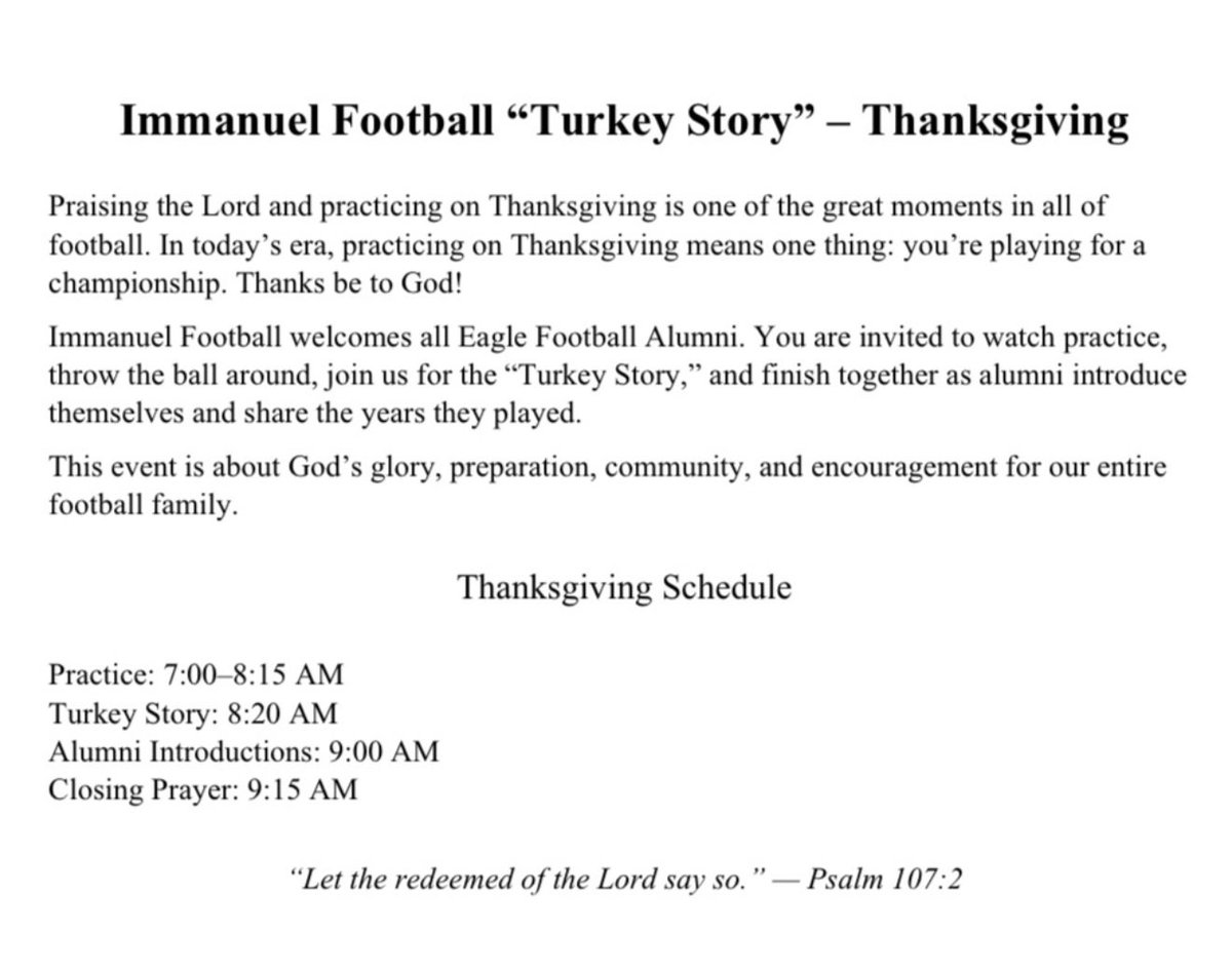 Immanuel Football tweet media