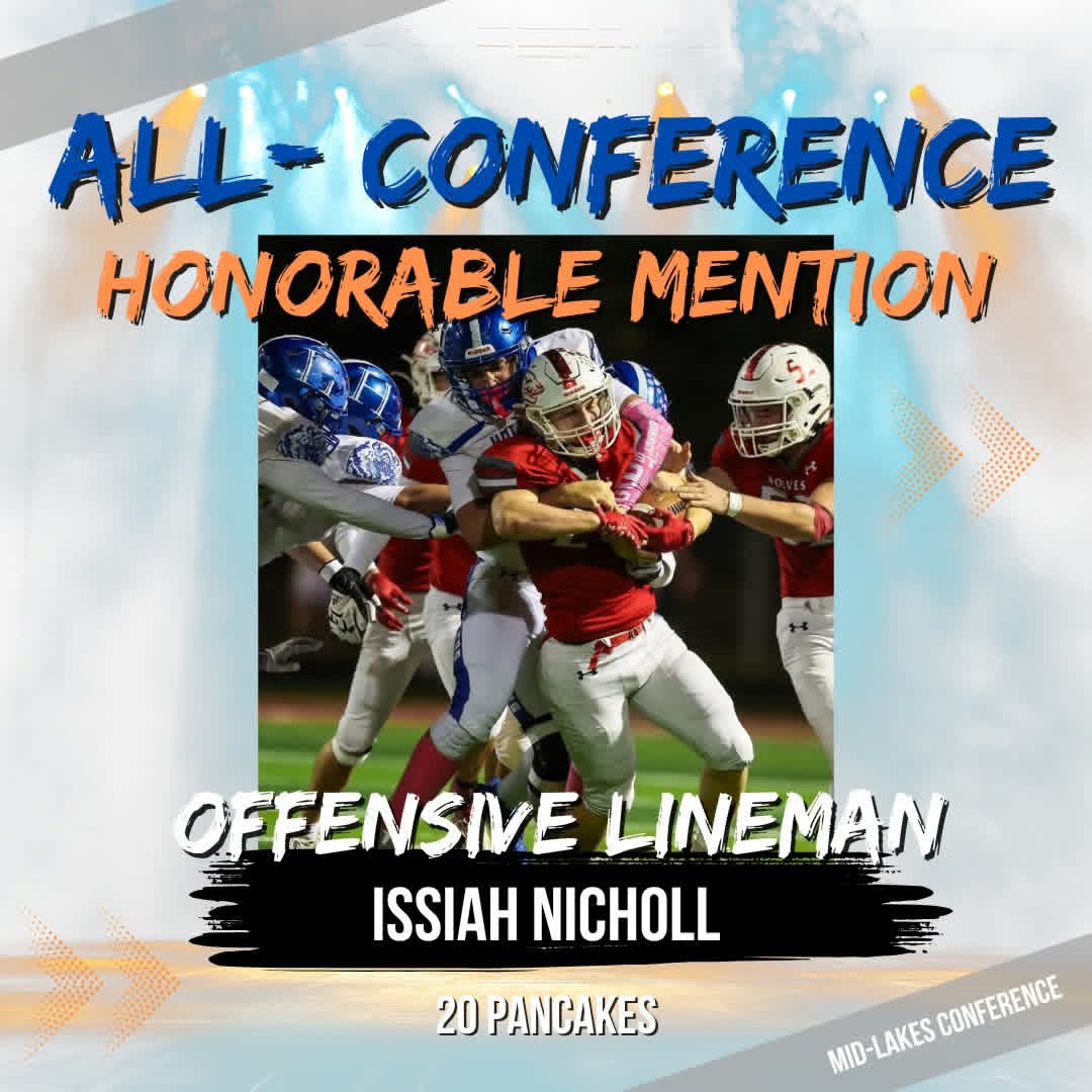 IssiahNicholl58's tweet image. I am honored to be named as an all conference O-linemen. I am grateful for my teammates and coaches who pushed me everyday to be the best I can. #allconference #football #dontstopworking
