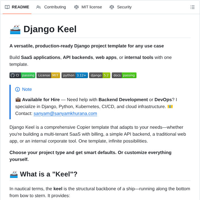 tom_doerr's tweet image. Production-ready Django template for SaaS and APIs

github.com/CuriousLearner…