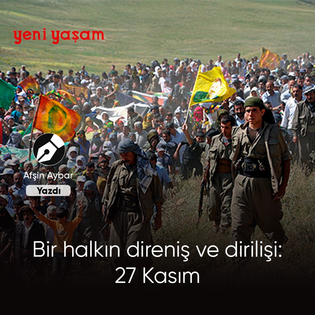 📌Bir halkın direniş ve dirilişi: 27 Kasım

Erkek egemen iktidar ve devlet sistemine karşı tarihte bilinen ilk direnişi proto-Kürt topluluklar gerçekleştiriyor. Gılgamış Destanı bu tarihsel direnişin ilk tarihsel belgesi niteliğini taşıyor

🖊Afşin Aybar

yeniyasamgazetesi9.com/bir-halkin-dir…