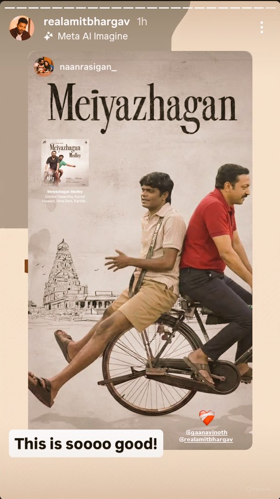 Rodgersstev's tweet image. Amit shared this Meiyazhagan edit 😻😻😻😻

#Vinoth #Amit Combo 👌👌👌
#BiggBossTamil9