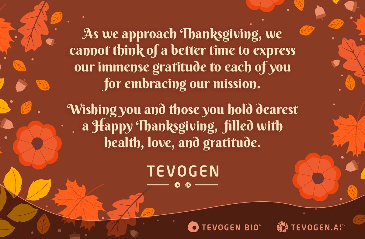 🍂 As we approach Thanksgiving, we cannot think of a better time to express our immense gratitude to each of you for embracing our mission.
Wishing you and those you hold dearest a Happy Thanksgiving, filled with health, love, and gratitude.🍃 

$TVGN