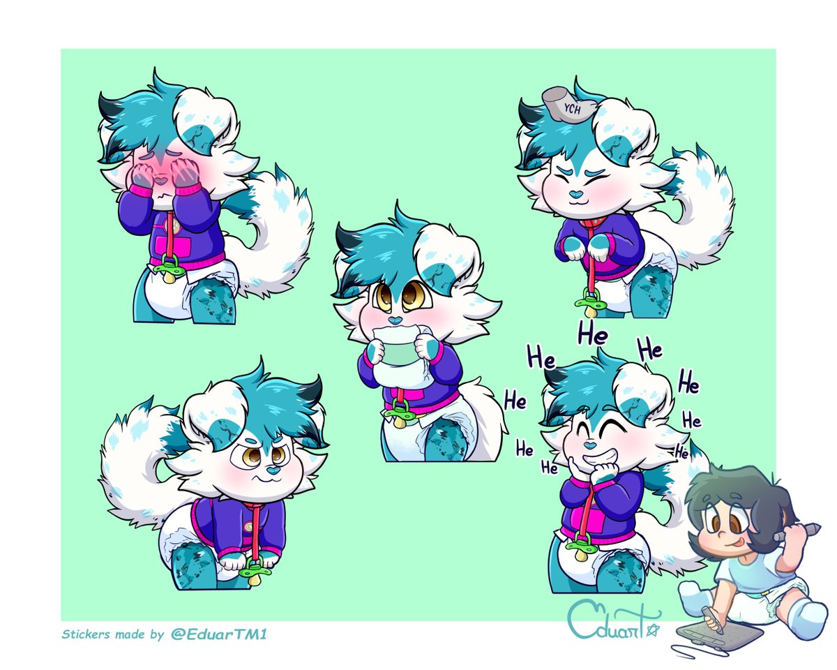 Sticker commission for Thrillington!!🌟😊

Blsky baby: bsky.app/profile/wuffel…