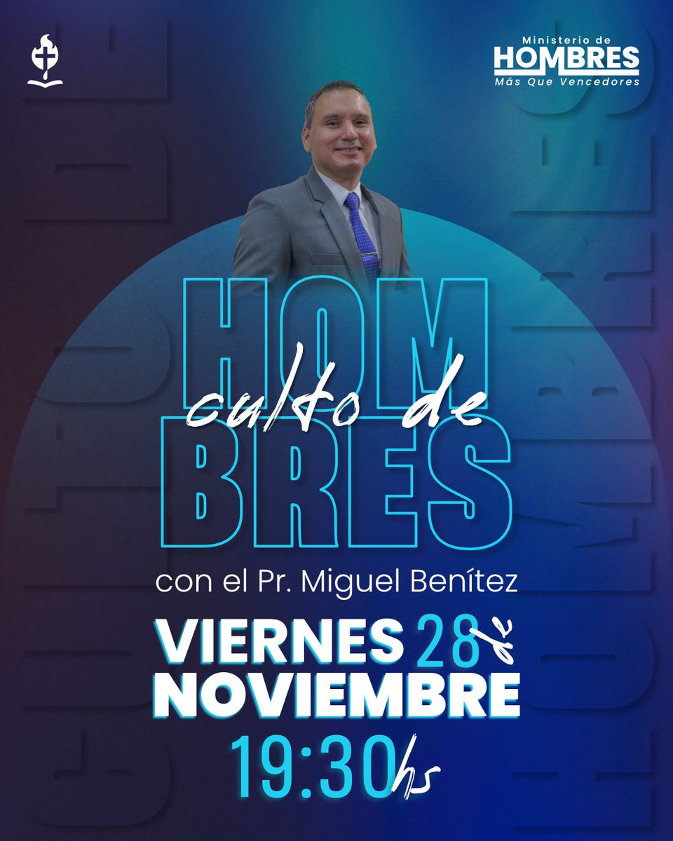 Mqvpy's tweet image. 🔥👊 TE ESPERAMOS ESTE VIERNES 👊🔥
Varones, no se pierdan este encuentro especial. Este viernes a las 19:30 hs tendremos un culto de hombres imperdible, donde el Pr. Miguel Benítez compartirá una palabra profunda, bíblica y desafiante para nuestras vidas.

Será un tiempo para…