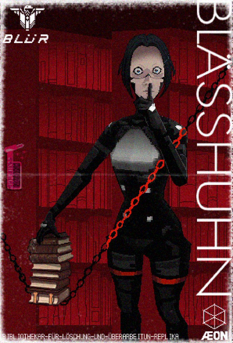 hmkr_unit's tweet image. Blässhuhn units are designed to manage funds in National libraries and other registries, but that&apos;s just a superficial description. What they actually do is modify data to alter and censor absolutely all information, ensuring it remains favorable to the regime. 
#SIGNALIS  #OC