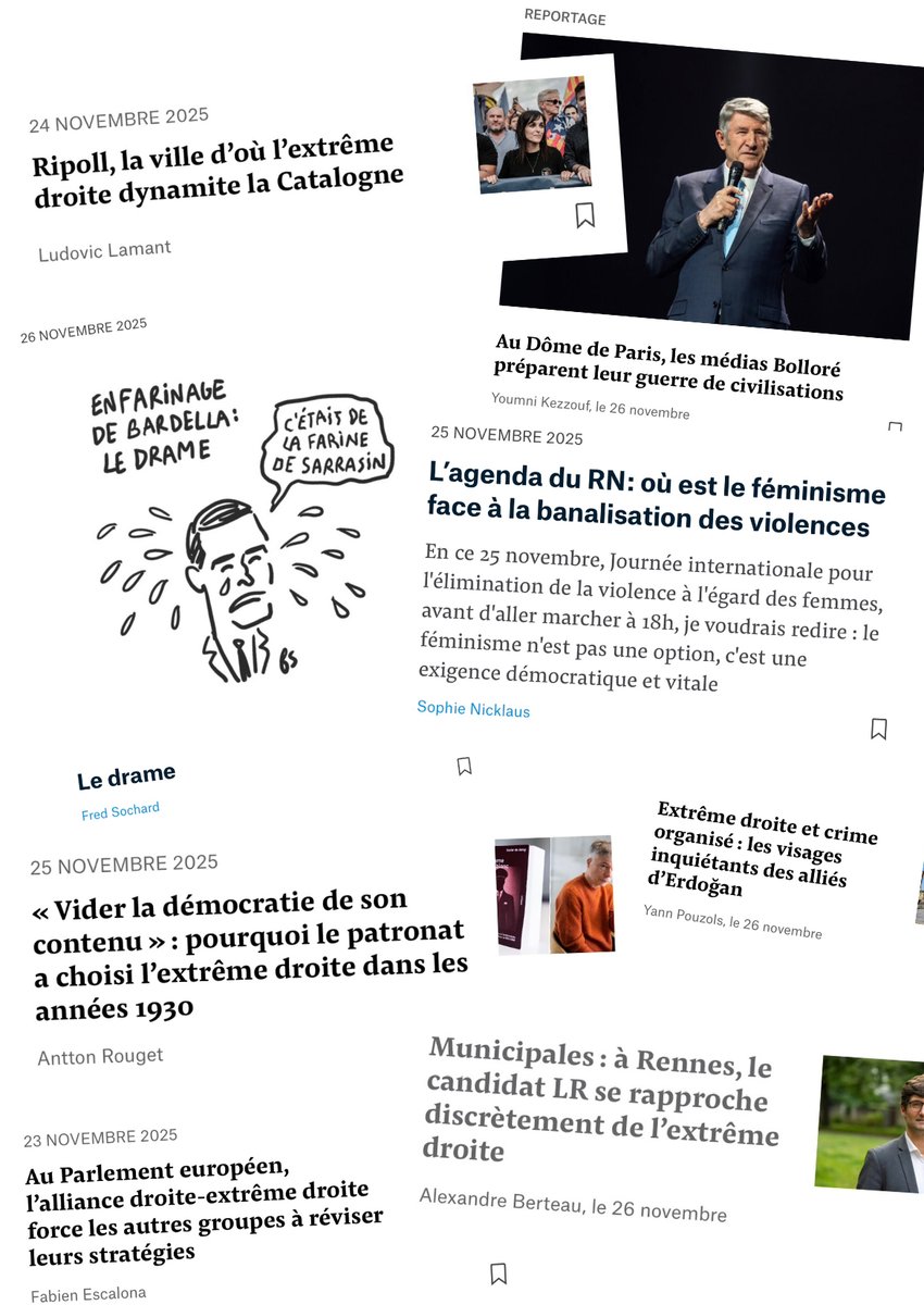 La newsletter de Mediapart sur les extrêmes droites, c’est le rendez-vous pour comprendre les dynamiques à l’œuvre et casser la vitrine de la “normalisation”. info.mediapart.fr/renderers/insc…

Avec des contenus inédits (cette semaine, il y a même Alain Souchon). info.mediapart.fr/optiext/optiex…
