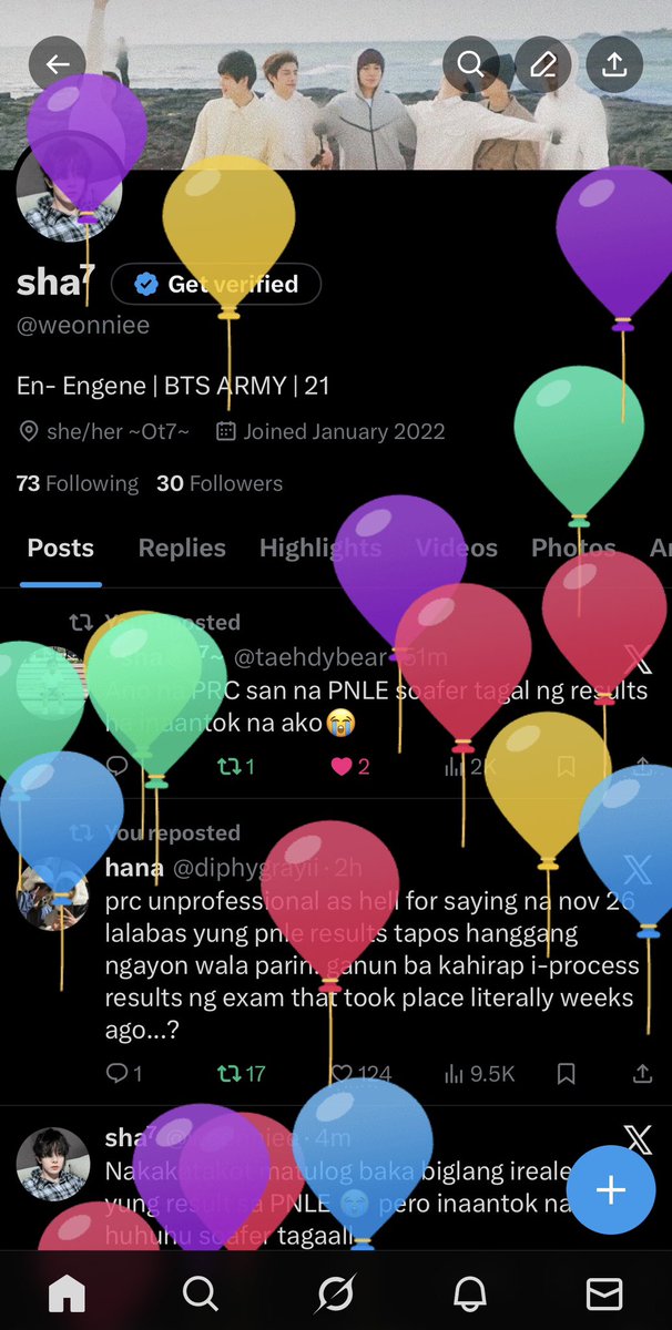 weonniee's tweet photo. Wow! I can’t believe it’s my birthday again today! I have balloons! 🥳🥹❤️ https://t.co/deI6oJe11K
