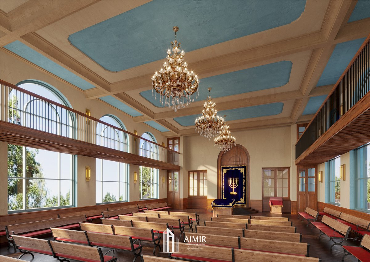 AimirCG's tweet image. The interior renderings we created for the dining and synagogue areas.
Image by @AimirCG 

#ArchitecturalVisualization #3DRendering #ArchViz