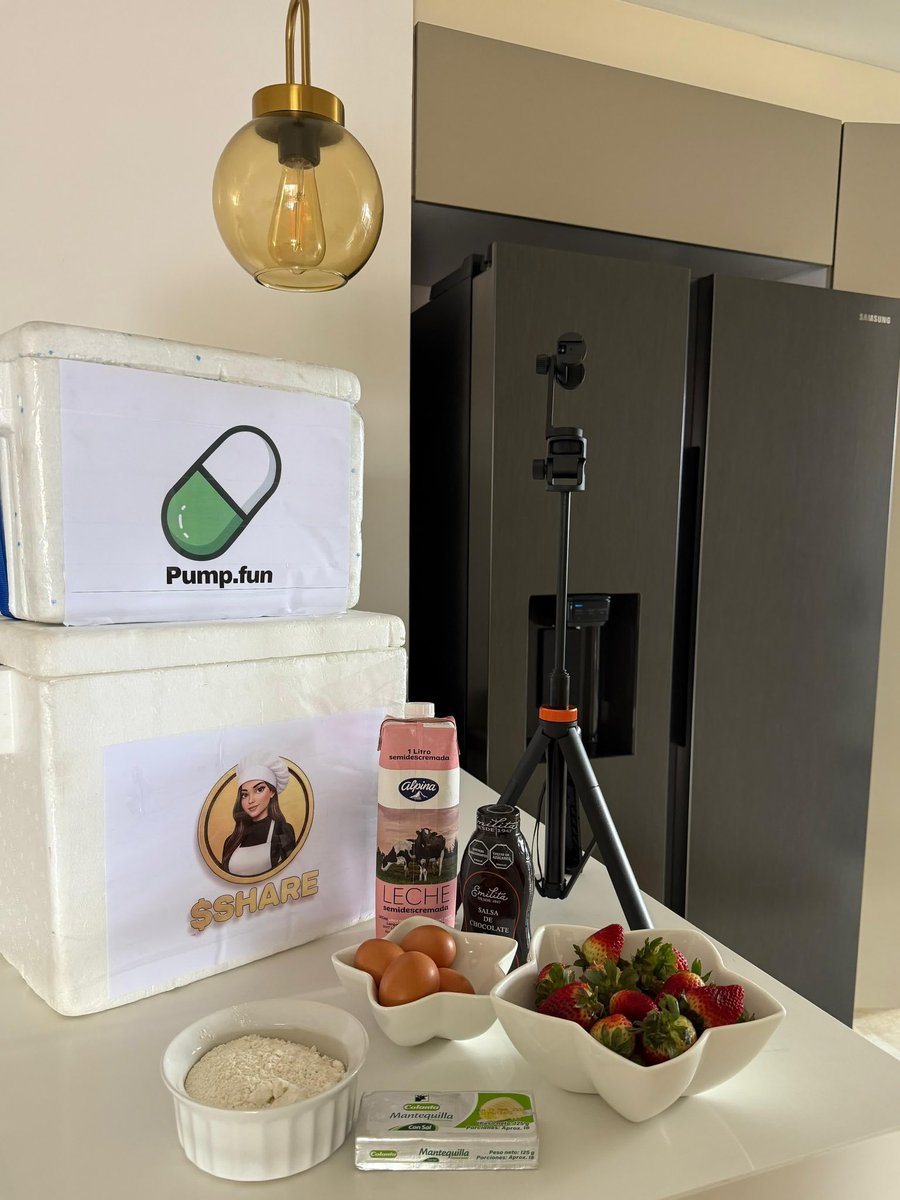 PumpChef's tweet photo. 🚀 KITCHEN HEAT IS ON 🔥 Who’s ready to cook up some GAINS in the Pump Fun kitchen $KITCHN 
Our first recipe drop: Creamy Strawberry Bliss Bombs – blending fresh strawberries 🍓, silky milk 🥛, golden butter 🧈, and a chocolate drizzle 😍 for that ultimate pump (wink wink).
This ain’t just food – it’s the flavor of moonshots! Launching soon on @Pumpfun @a1lon9 Who’s joining the feast? 👨‍🍳💰
#PumpFunKitchen #SolanaCooking #CryptoRecipes #kitchen