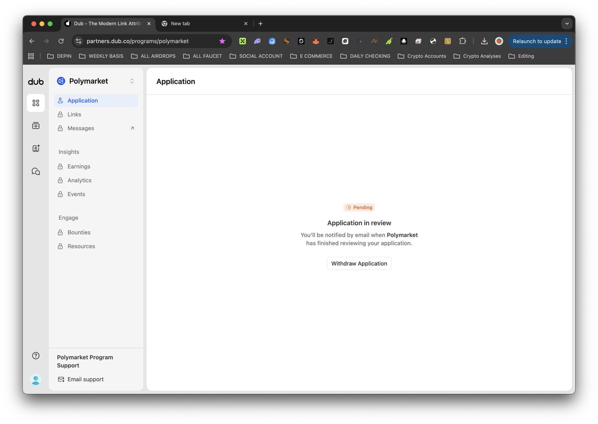 PredatorOnChain's tweet image. @Polymarket @AskPolymarket 
My application is still in review.
I’m ready to drive real users &amp;amp; clean traffic.
Kindly check my request 🤝