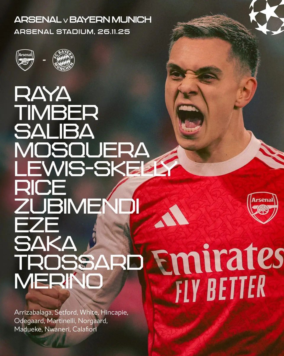 Thoughts on tonight’s lineup, Gooners? ⚪️🔴