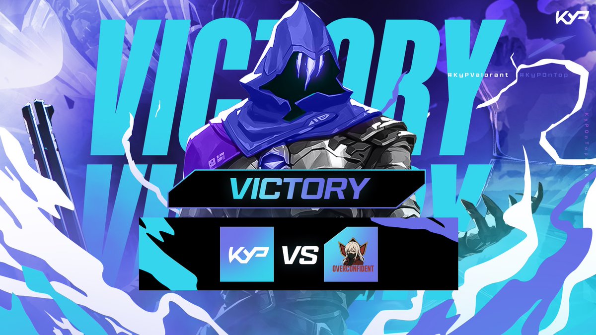 BOOM! WE TAKE IT! ⚡
GGs to Overconfident great match.
Strong performance from the squad tonight. 💙

#KyPOnTop #VALORANT