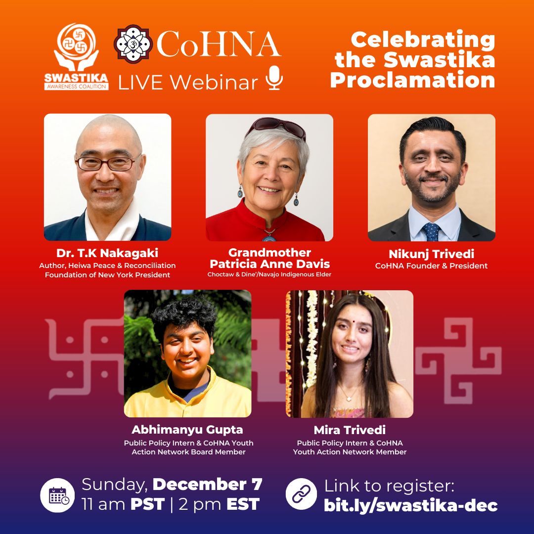 CoHNAOfficial's tweet image. CoHNA is hosting a special celebratory webinar honoring the Swastika Awareness Coalition’s groundbreaking Swastika Proclamation and everyone who has stood behind it for the past two years.

We are bringing together renowned speakers and tireless advocates who have been at the…