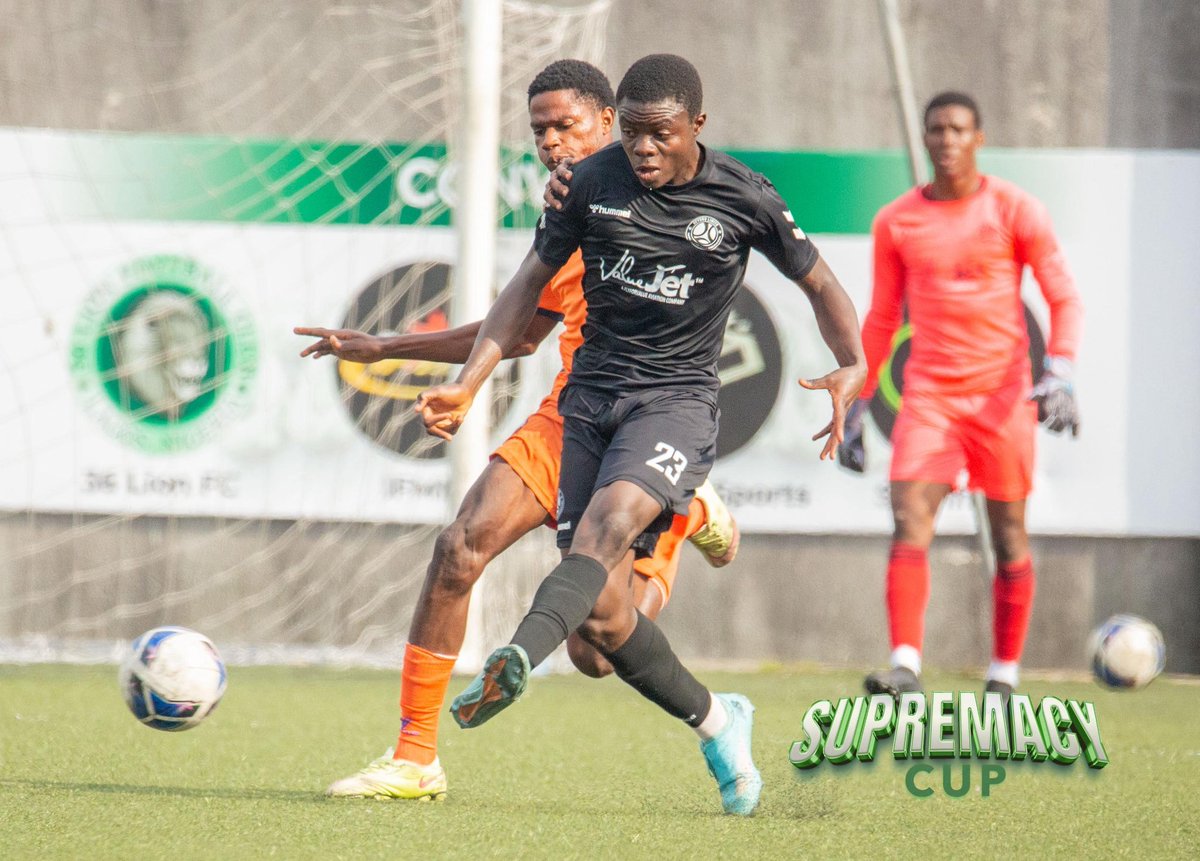 Bayoradegboyega's tweet image. Day 3 at the Lagos Supremacy Cup delivered fire!!!

Tripple 44 edged Broad City 1-0, while Real Sapphire shocked Beyond Limits 3-2 in a five-goal thriller. 

 Tarpeh Xavier (2) &amp;amp;  Ijele Daniel scored for Real Sapphire;  Saka Yusuf &amp;amp; Adeboyejo Emmanuel hit back for Beyond Limits.…