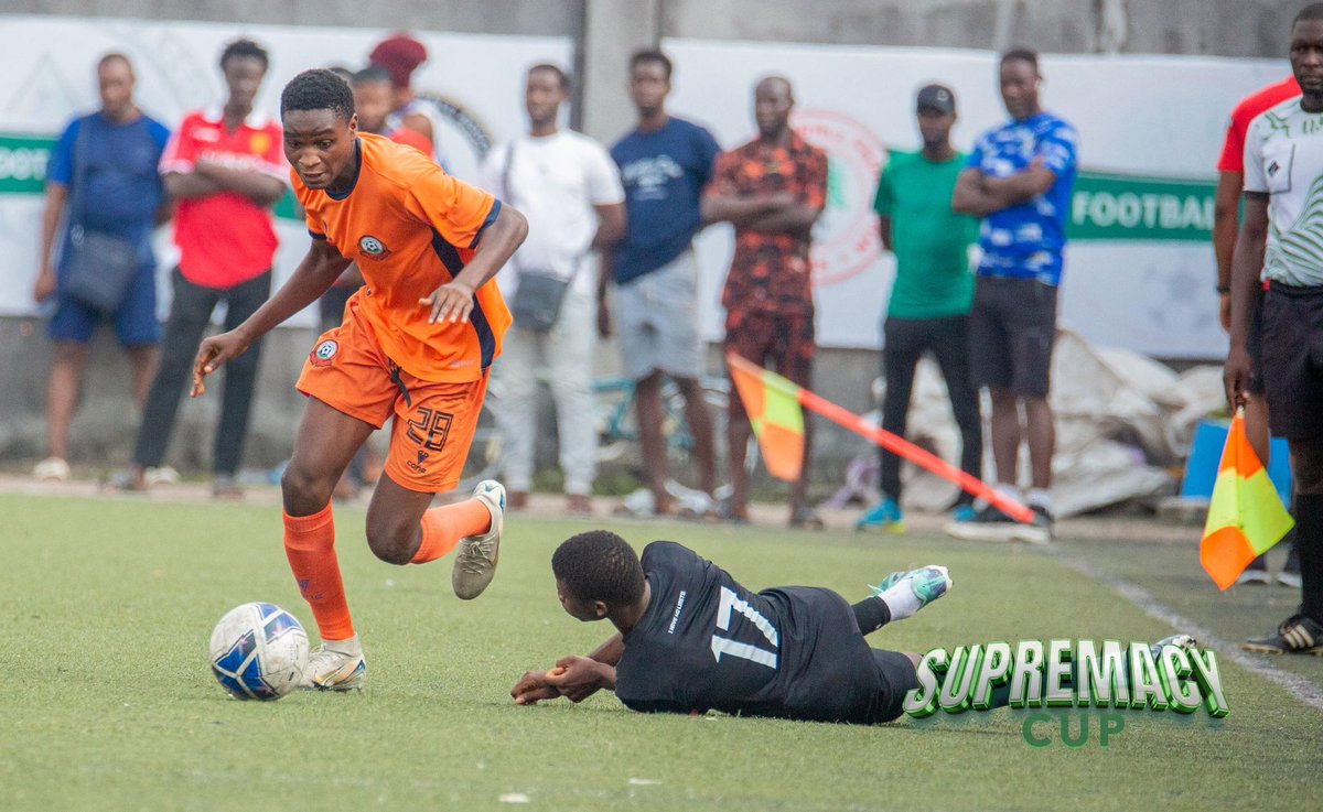 Bayoradegboyega's tweet image. Day 3 at the Lagos Supremacy Cup delivered fire!!!

Tripple 44 edged Broad City 1-0, while Real Sapphire shocked Beyond Limits 3-2 in a five-goal thriller. 

 Tarpeh Xavier (2) &amp;amp;  Ijele Daniel scored for Real Sapphire;  Saka Yusuf &amp;amp; Adeboyejo Emmanuel hit back for Beyond Limits.…