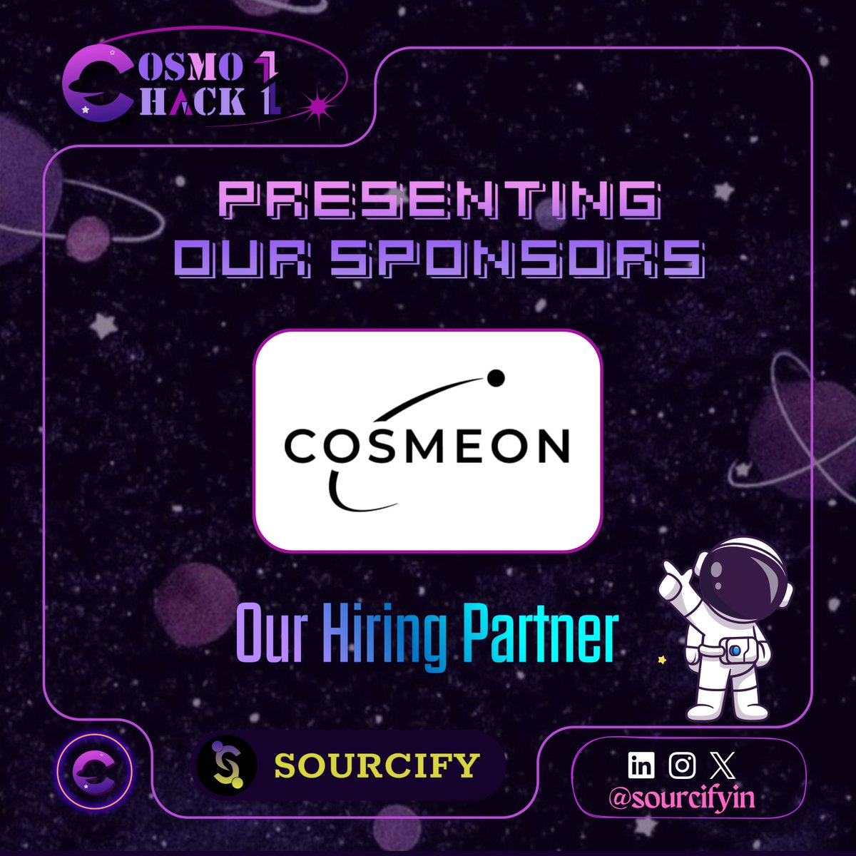 SourcifyIN's tweet image. 🎉 Paid Internship Alert! 🚀
@COSMEON joins us as a Hiring Partner for the first time!
Win the COSMEON Track at #CosmoHack1 for a chance at a paid internship based on your performance 💼🔥

📝Problem Statement coming soon
🚀Idea Submission: Nov 27
⏳Deadline: Dec 20

#Sourcifyin
