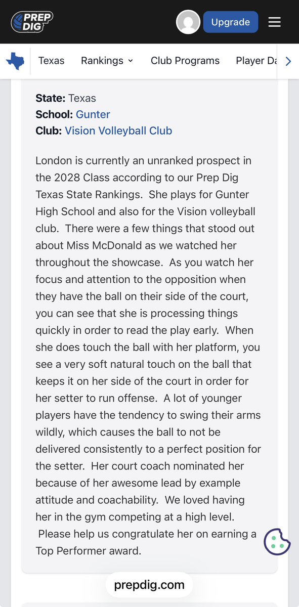LondonMcD2028's tweet image. Thank you so much, @PrepDig! #classof2028 #libero #prepdigtx