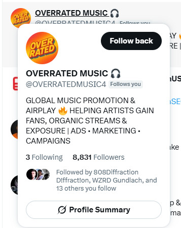 EarsTailsMusic's tweet image. Is this account real or is it a bot? That description screams bot.

Why am I one of only 3 that it follows? It's followed me for months.

@Diffraction808, @WZRDShip, and 13 others, why do you follow this account? (my tone is honest, nonjudgmental curiosity)

#blockthebots