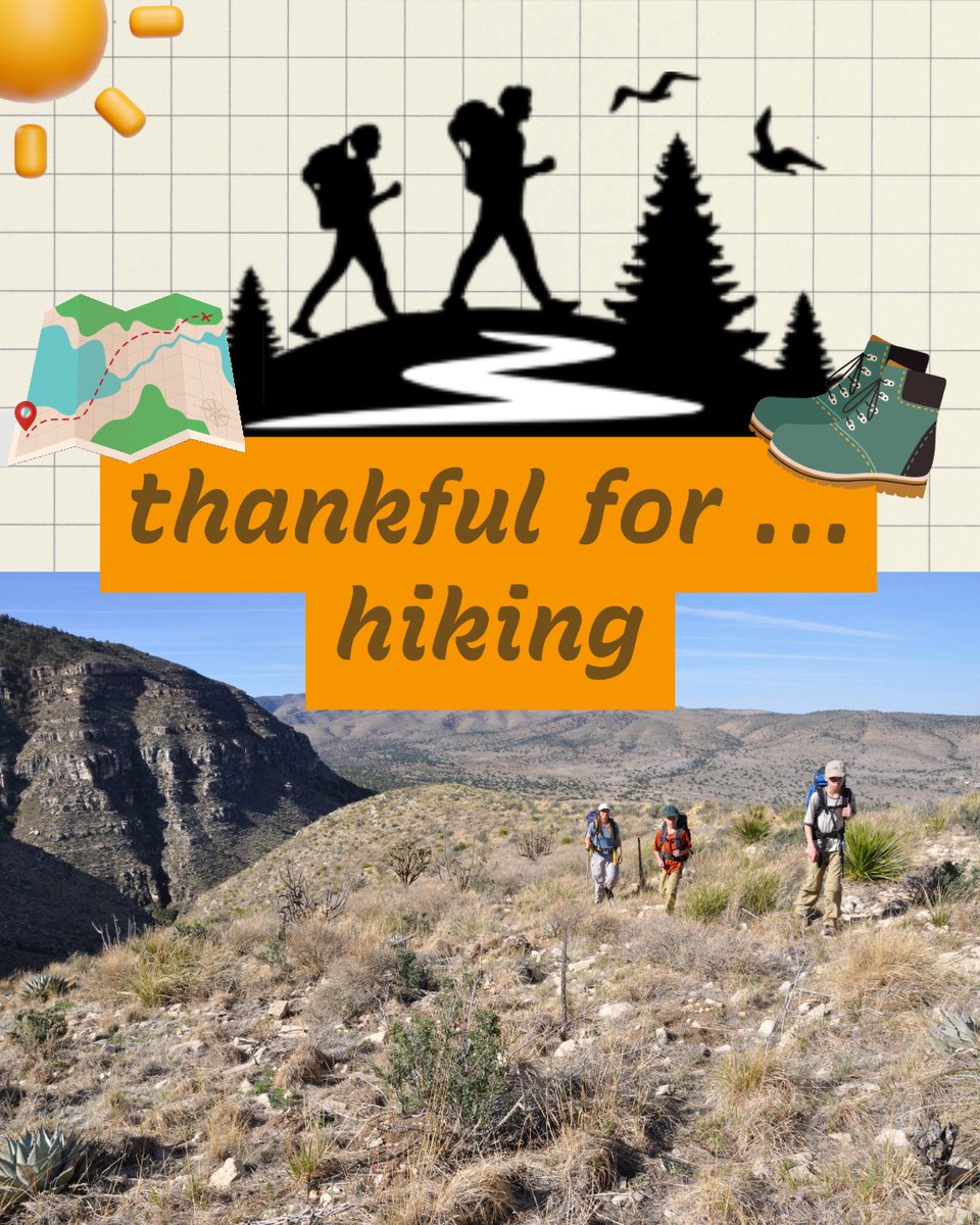 Today we're grateful for hiking, and for the view you get at the top of the mountain, or the end of the trail. And for that wonderful feeling of accomplishment when you get there 🥾