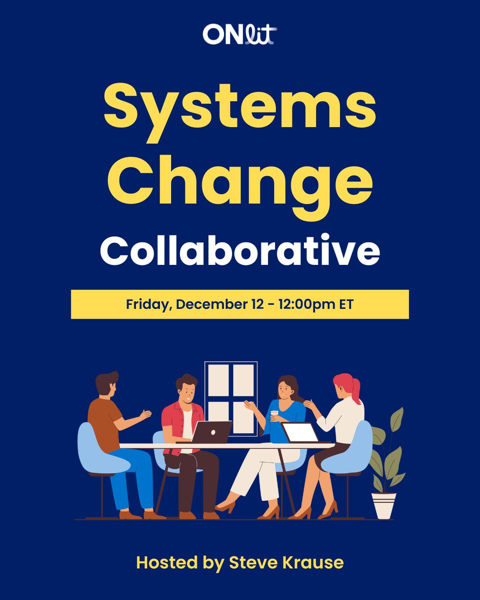 Board Literacy Leaders – our next session is this week. These gatherings help you connect, reflect, and plan for stronger system-wide literacy work. Not registered? Join us:
onlit.org/event/systems-…