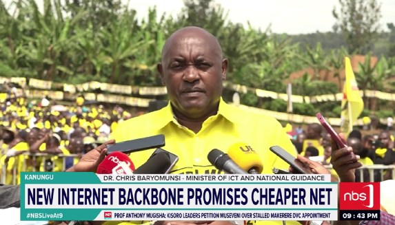 nbstv's tweet image. President Yoweri Kaguta Museveni has commissioned Phase 5 of the National Backbone Infrastructure extension in Kanungu District. 

According to @NITAUganda1 and @MoICT_Ug, this expansion will provide cheaper and more reliable internet to government institutions and private sector…