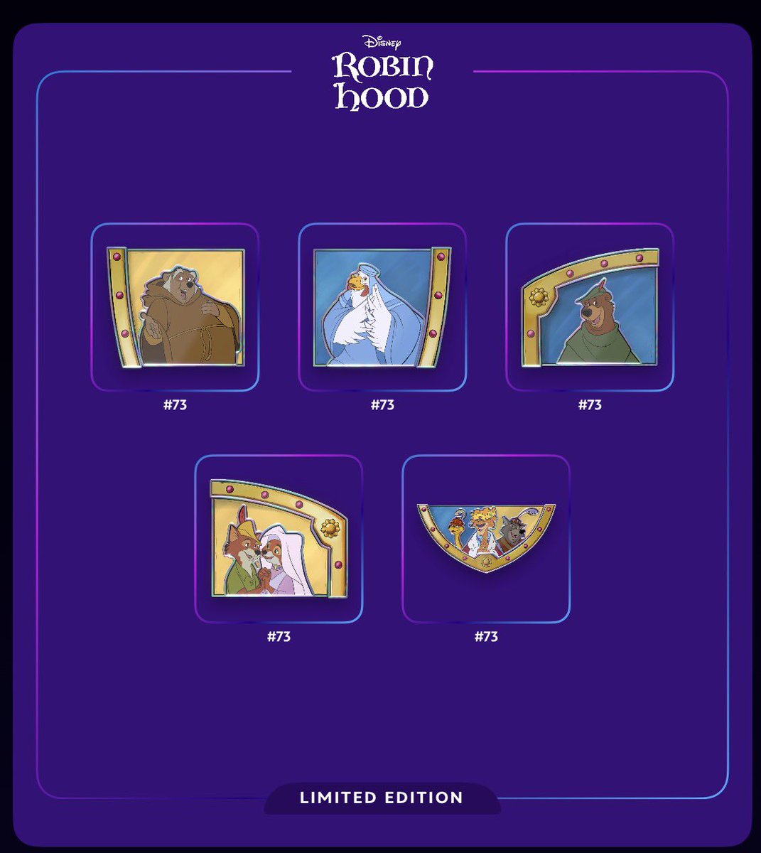 jayenef13's tweet image. Thought I was done?! 

Super stoked to have also completed the 🎥 Movie Year Serial Robin Hood Set 🎥 by @DisneyPinnacle - having a blast collecting via trading and the official marketplace. Check - it - out!!