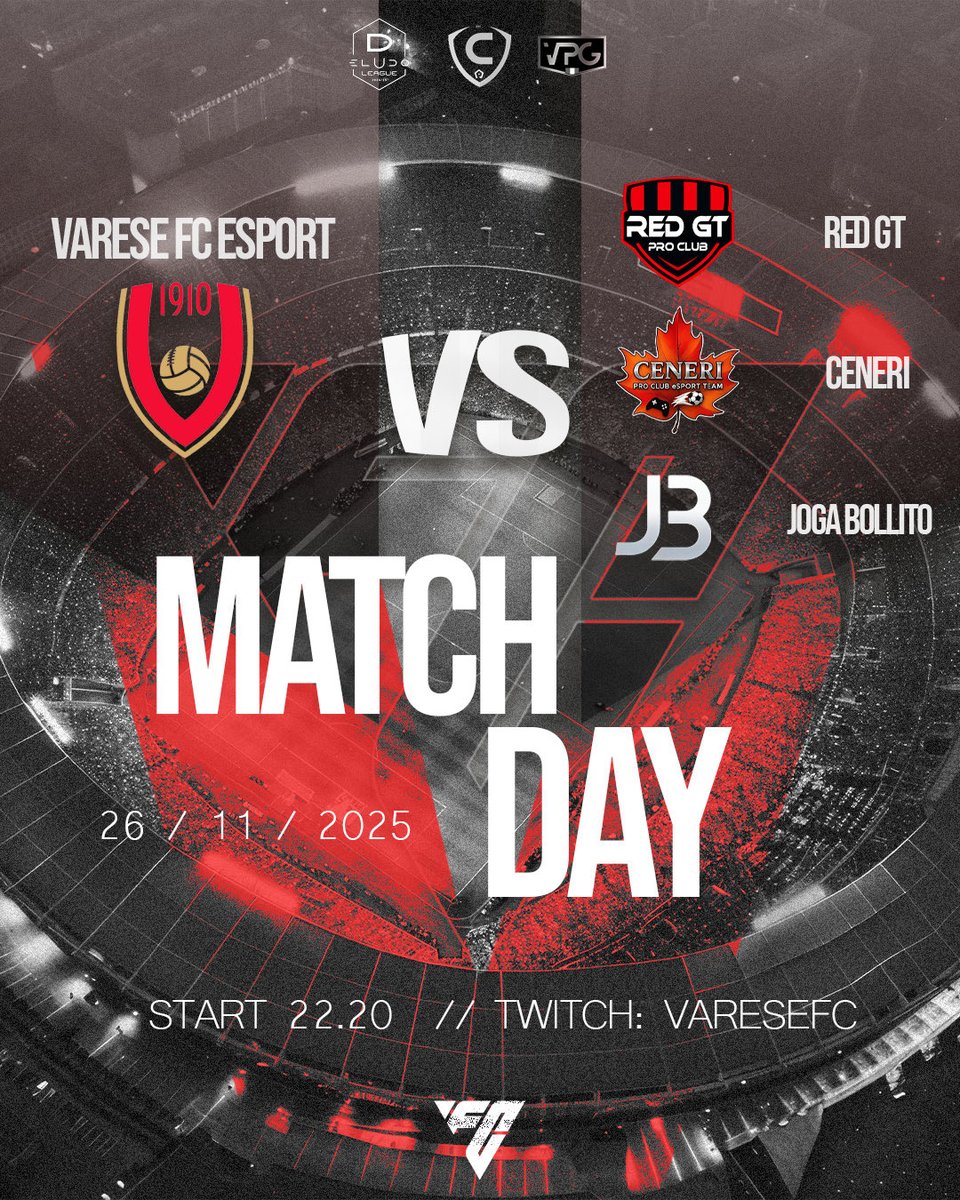 22:20
🏆 || <a href="/eLUDO_official/">eLUDO</a> 
🆚 || <a href="/jogabollito/">Joga Bollito</a> 

22:40
🏆 || <a href="/VPGItaly/">Virtual Pro Gaming Italy 🇮🇹</a> CUP
🆚 || <a href="/ceneri_fc/">Ceneri FC Club</a> 

23:00
🏆 || <a href="/proleagueit/">ProLeague Italia</a> 
🆚 || <a href="/RedGtProclub/">Team RED GT</a>