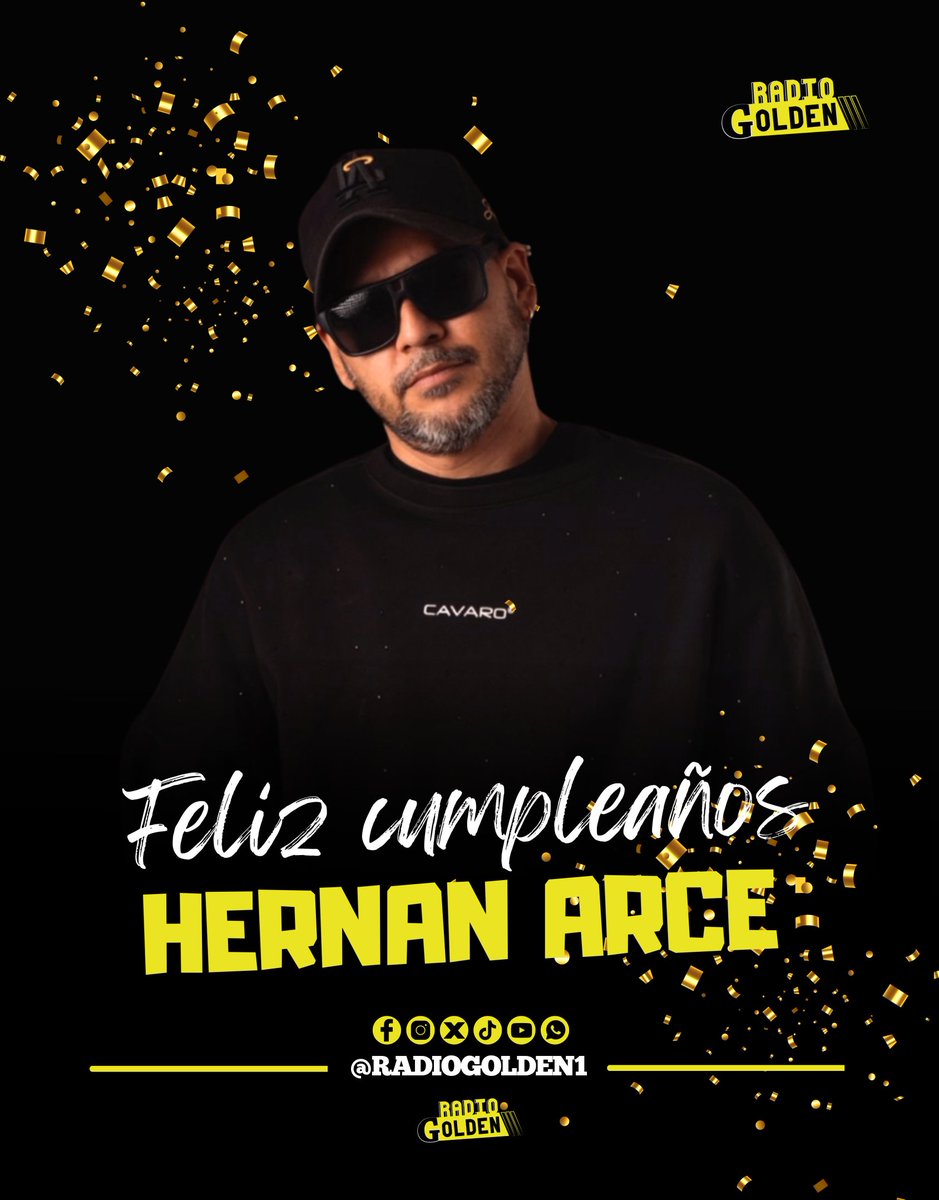 RadioGolden1's tweet photo. ¡Feliz cumpleaños le deseamos a @arcehernandario de parte de todo el equipo de #RadioGolden! 🎊🎉🎉

#HernanArce #Comunicarce #HappybirthdayArce #RadioGoldenCali https://t.co/Ihrf37LGTY